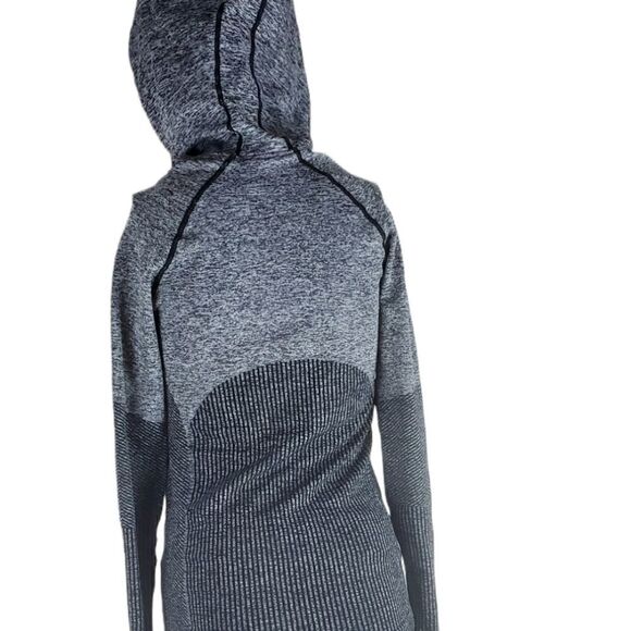 Fabletics Avaline Black & Gray Striped Hoodie - Picture 2 of 6
